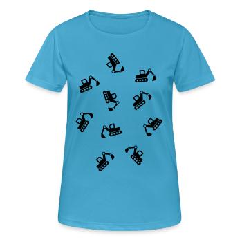 de nombreux chantiers de chantier de dragage - T-shirt respirant Femme - bleu saphir - Devant - AI Model Female 172 dark (172cm)
