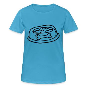 Fressnapf Hundeliebe Hundehalter Geschenkidee - Frauen T-Shirt atmungsaktiv - Saphirblau - Vorne - AI Model Female 172 dark (172cm)