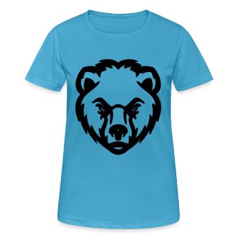 Kopf tragen - Frauen T-Shirt atmungsaktiv - Saphirblau - Vorne - AI Model Female 172 dark (172cm)