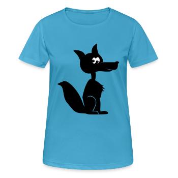 Fox coyote cayote 1c - Women's Breathable T-Shirt - sapphire blue - Front - AI Model Female 172 dark (172cm)