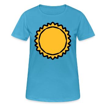 Thick big sun - Women's Breathable T-Shirt - sapphire blue - Front - AI Model Female 172 dark (172cm)