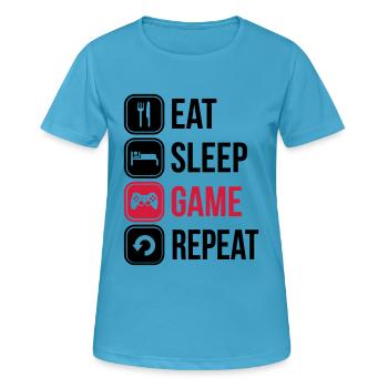 Gamer life 1 - Women's Breathable T-Shirt - sapphire blue - Front - AI Model Female 172 dark (172cm)