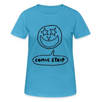 COMIC STRIP - T-shirt respirant Femme - bleu saphir - Devant - AI Model Female 172 dark (172cm)