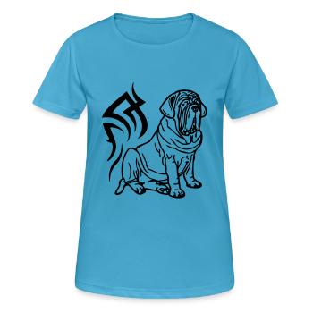 mastinomastiff22 - T-shirt respirant Femme - bleu saphir - Devant - AI Model Female 172 dark (172cm)