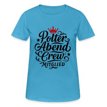 Polterabend Crew - Frauen T-Shirt atmungsaktiv - Saphirblau - Vorne - AI Model Female 172 dark (172cm)