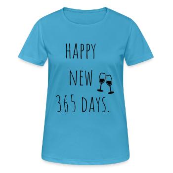happy new year - Frauen T-Shirt atmungsaktiv - Saphirblau - Vorne - AI Model Female 172 dark (172cm)