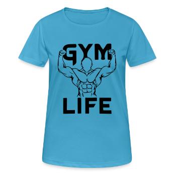 Leben im Fitnessstudio - Frauen T-Shirt atmungsaktiv - Saphirblau - Vorne - AI Model Female 172 dark (172cm)
