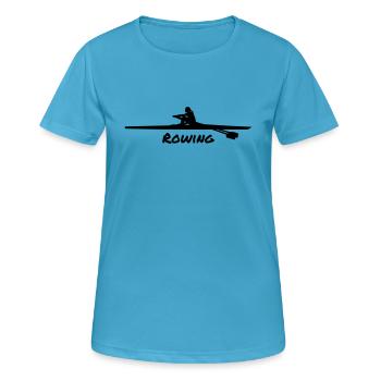 Rowing Woman - T-shirt respirant Femme - bleu saphir - Devant - AI Model Female 172 dark (172cm)
