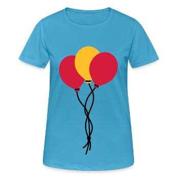 Drei Luftballons / three balloons / trois ballons - Women's Breathable T-Shirt - sapphire blue - Front - AI Model Female 172 dark (172cm)
