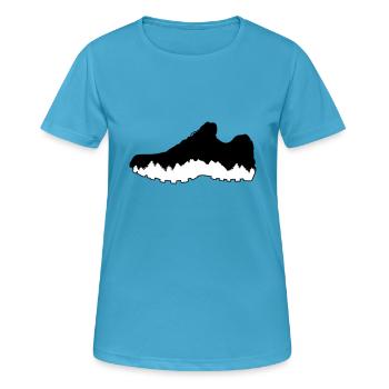 Trail running, running, randonnée - T-shirt respirant Femme - bleu saphir - Devant - AI Model Female 172 dark (172cm)