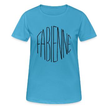 Fabienne Geschenk - Frauen T-Shirt atmungsaktiv - Saphirblau - Vorne - AI Model Female 172 dark (172cm)