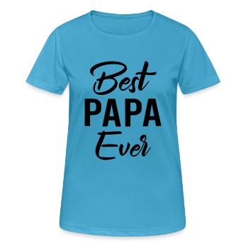 meilleur papa du monde - T-shirt respirant Femme - bleu saphir - Devant - AI Model Female 172 dark (172cm)