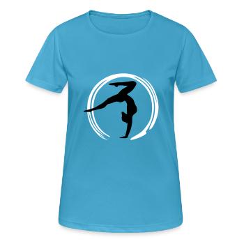 Gymnastique, gymnaste, gymnaste - T-shirt respirant Femme - bleu saphir - Devant - AI Model Female 172 dark (172cm)