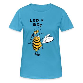 led it bee - Women's Breathable T-Shirt - sapphire blue - Front - AI Model Female 172 dark (172cm)