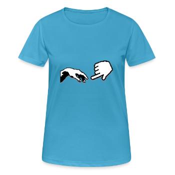 Geek - T-shirt respirant Femme - bleu saphir - Devant - AI Model Female 172 dark (172cm)