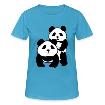 Style de panda - T-shirt respirant Femme - bleu saphir - Devant - AI Model Female 172 dark (172cm)