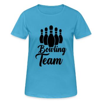 Bowling Team - Frauen T-Shirt atmungsaktiv - Saphirblau - Vorne - AI Model Female 172 dark (172cm)
