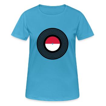Vinyle - T-shirt respirant Femme - bleu saphir - Devant - AI Model Female 172 dark (172cm)