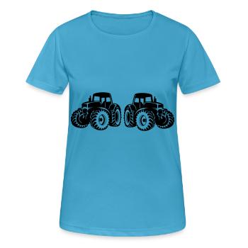 tractors - Women's Breathable T-Shirt - sapphire blue - Front - AI Model Female 172 dark (172cm)