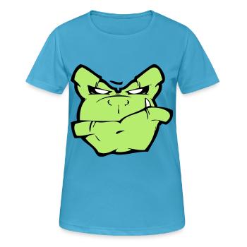 Gorilla Monster - T-shirt respirant Femme - bleu saphir - Devant - AI Model Female 172 dark (172cm)