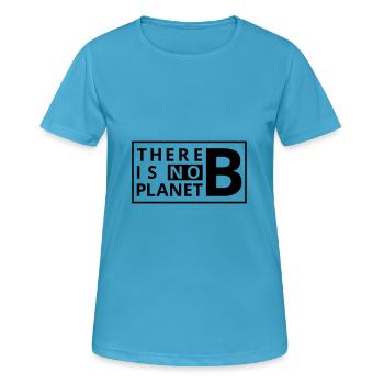 Il n'y a pas de planète B - T-shirt respirant Femme - bleu saphir - Devant - AI Model Female 172 dark (172cm)