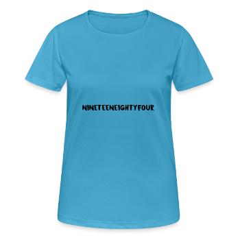 1984 - dix-neuf quatre-vingt-quatre - T-shirt respirant Femme - bleu saphir - Devant - AI Model Female 172 dark (172cm)