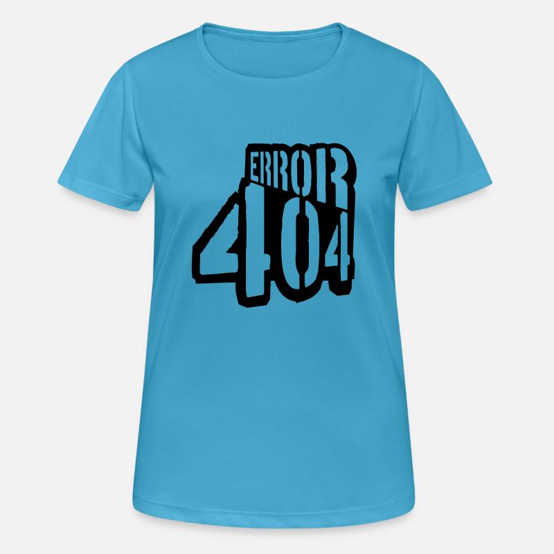 Problem Error 404 Meldung - Frauen T-Shirt atmungsaktiv - Saphirblau