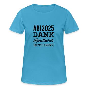 ABI 2025 - T-shirt respirant Femme - bleu saphir - Devant - AI Model Female 172 dark (172cm)
