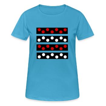 Polka Dots - Frauen T-Shirt atmungsaktiv - Saphirblau - Vorne - AI Model Female 172 dark (172cm)