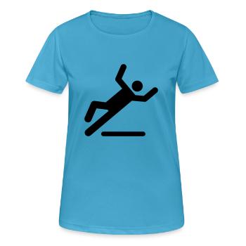 Rutschgefahr - Frauen T-Shirt atmungsaktiv - Saphirblau - Vorne - AI Model Female 172 dark (172cm)