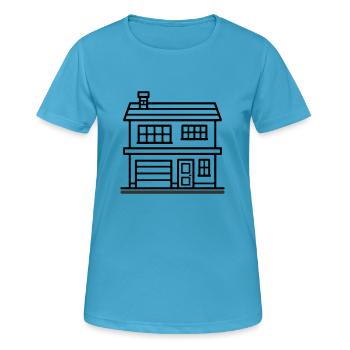 Haus Immobilie - Frauen T-Shirt atmungsaktiv - Saphirblau - Vorne - AI Model Female 172 dark (172cm)