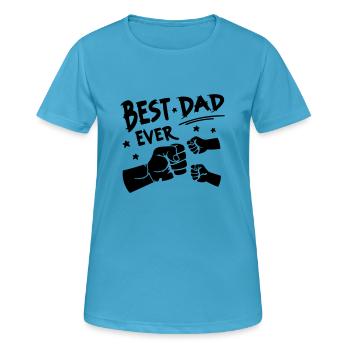 bester Papa aller Zeiten - Frauen T-Shirt atmungsaktiv - Saphirblau - Vorne - AI Model Female 172 dark (172cm)