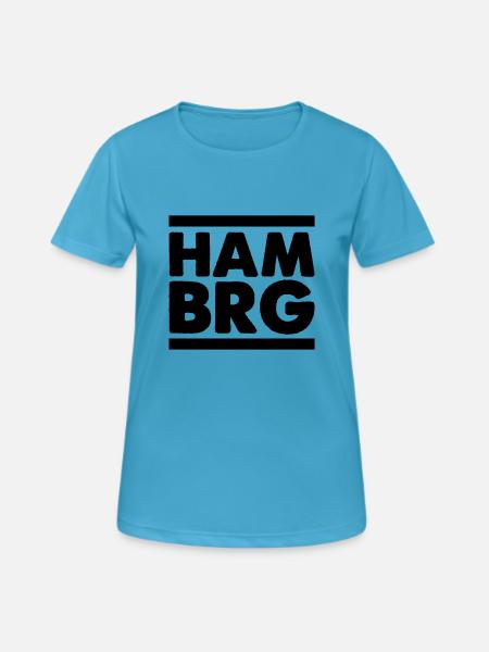 hamburg - Frauen T-Shirt atmungsaktiv - Saphirblau