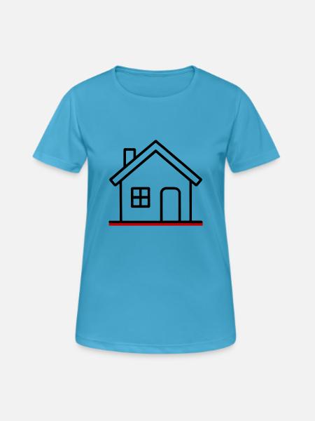 House icon - Women's Breathable T-Shirt - sapphire blue