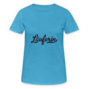 Läuferin - Frauen T-Shirt atmungsaktiv - Saphirblau - Vorne - AI Model Female 172 dark (172cm)