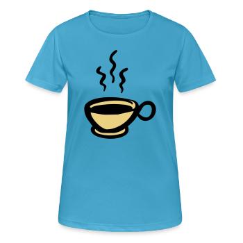 Coffee cup of coffee cup - Women's Breathable T-Shirt - sapphire blue - Front - AI Model Female 172 dark (172cm)