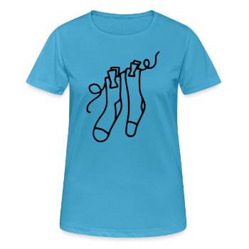 Socken Coole Socke Sockenpaar - Frauen T-Shirt atmungsaktiv - Saphirblau - Vorne - AI Model Female 172 dark (172cm)