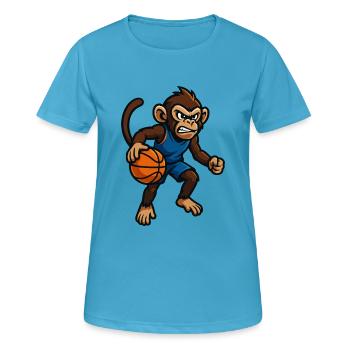 affe basketball - Frauen T-Shirt atmungsaktiv - Saphirblau - Vorne - AI Model Female 172 dark (172cm)