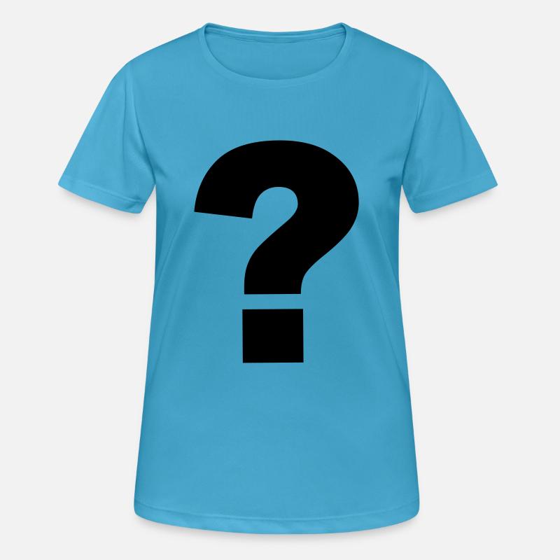 point d'interrogation - T-shirt respirant Femme - bleu saphir