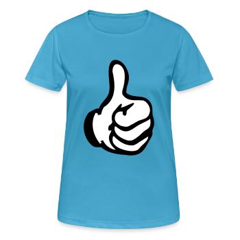 comme la main - T-shirt respirant Femme - bleu saphir - Devant - AI Model Female 172 dark (172cm)