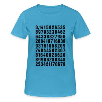 PI Mathematik Kreiszahl Umfang berechnen Genie Uni - Frauen T-Shirt atmungsaktiv - Saphirblau - Vorne - AI Model Female 172 dark (172cm)