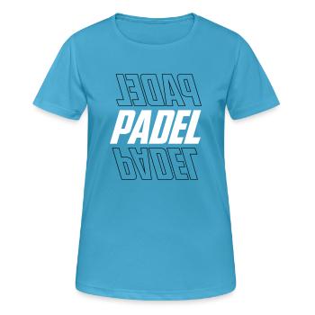 PADEL - Women's Breathable T-Shirt - sapphire blue - Front - AI Model Female 172 dark (172cm)