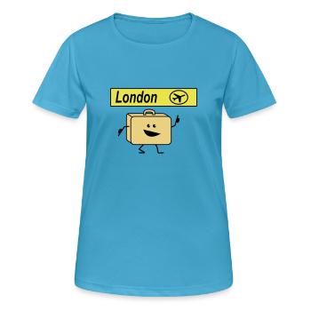 Suitcase london - Women's Breathable T-Shirt - sapphire blue - Front - AI Model Female 172 dark (172cm)