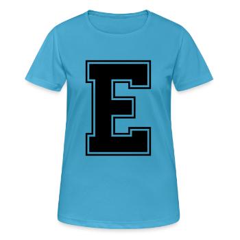 E - Frauen T-Shirt atmungsaktiv - Saphirblau - Vorne - AI Model Female 172 dark (172cm)