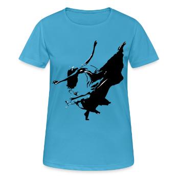 la danseuse libre - T-shirt respirant Femme - bleu saphir - Devant - AI Model Female 172 dark (172cm)