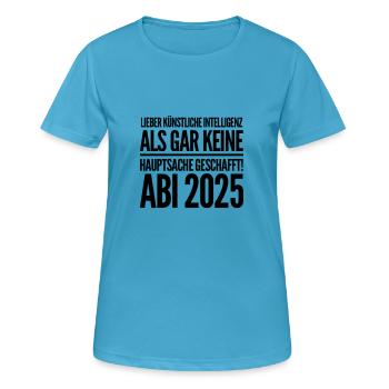 Abi Shirt - Frauen T-Shirt atmungsaktiv - Saphirblau - Vorne - AI Model Female 172 dark (172cm)