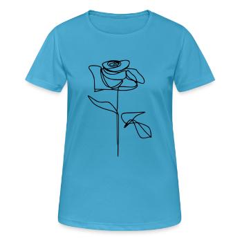 Rose Online T-Shirt - Simple et élégant - T-shirt respirant Femme - bleu saphir - Devant - AI Model Female 172 dark (172cm)