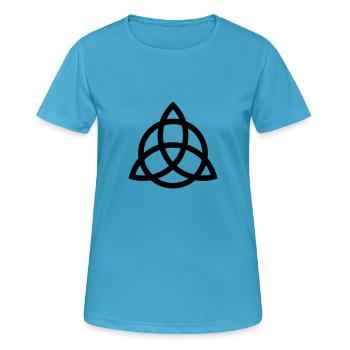 TRIQUETRA outline - Frauen T-Shirt atmungsaktiv - Saphirblau - Vorne - AI Model Female 172 dark (172cm)