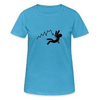 Baisse des prix (noir) - T-shirt respirant Femme - bleu saphir - Devant - AI Model Female 172 dark (172cm)