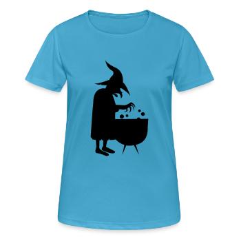 sorcière - T-shirt respirant Femme - bleu saphir - Devant - AI Model Female 172 dark (172cm)